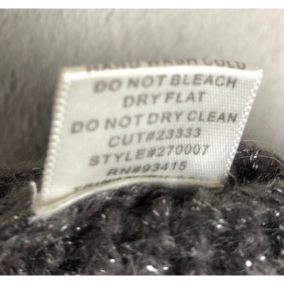 TRINA TURK Metallic Mohair Blend Cardigan Sweater Sz M Gray‎ Wide Cuff Pockets - Picture 5 of 13